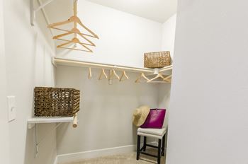 Spacious walk-in closets